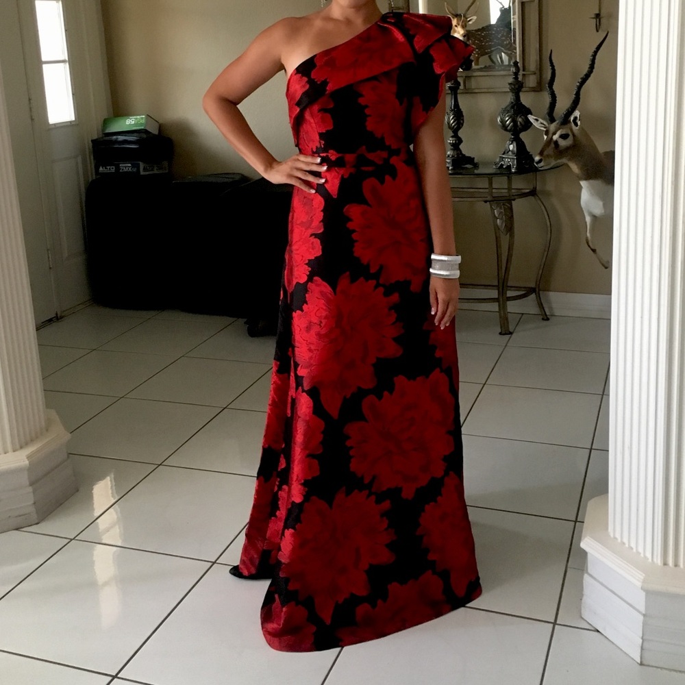 Red and Black Dress